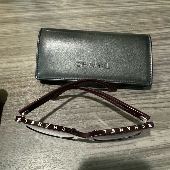 Chanel Burgundy Butterfly Sunglasses - Picture 4 of 13